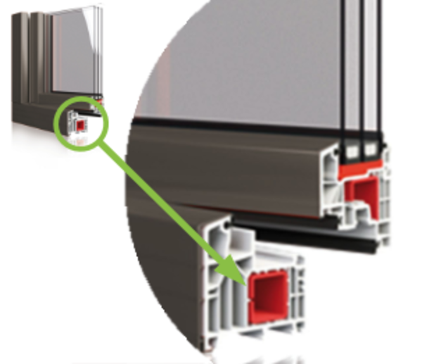 Aluplast Ideal 8000 Aluskin Fenster Detailansicht