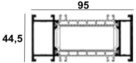 technische Zeichnung einer Verbreiterung 44,5mm