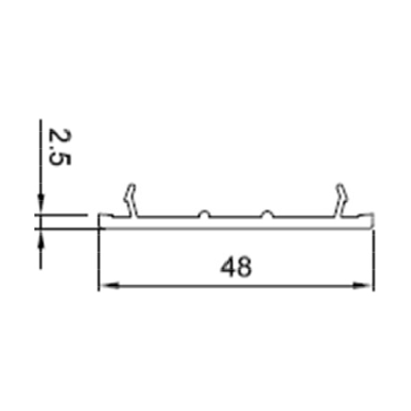 Technische Zeichnung von STOLMA Salamander Zubehör - Deckel für Lisene - Deckel Nr. 416311 - Schnitt