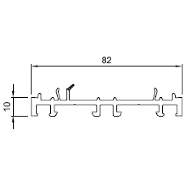 Technische Zeichnung von STOLMA Salamander Verbreiterung 10mm - 60mm Nr. NP8200 - Schnitt